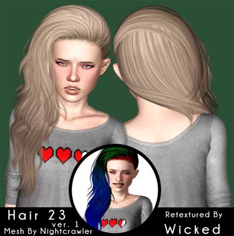 Nightcrawler`s 23 Hairstyle Retextured By Magically For Sims 3 Sims