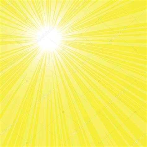 Abstract Bright Yellow Sun Rays Vector Illustration Stock Photo