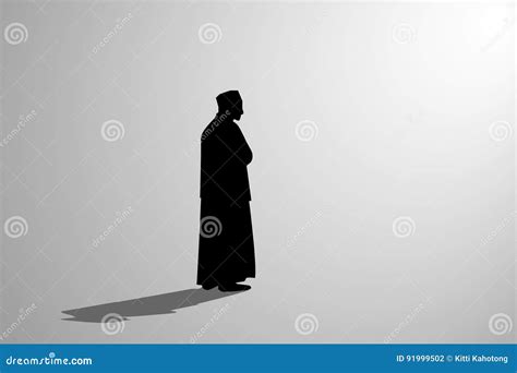 Islamischer Mann Der Moslemisches Gebet Betet Stock Abbildung Illustration Von Moschee Fromm