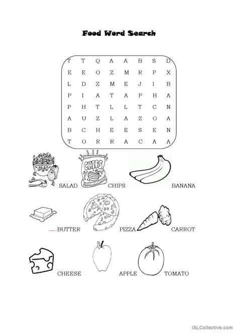 Food Word Search English Esl Worksheets Pdf And Doc
