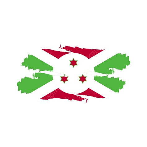 Burundi Flag Watercolor Painted Brush Vector Desing Burundi Flag Brush
