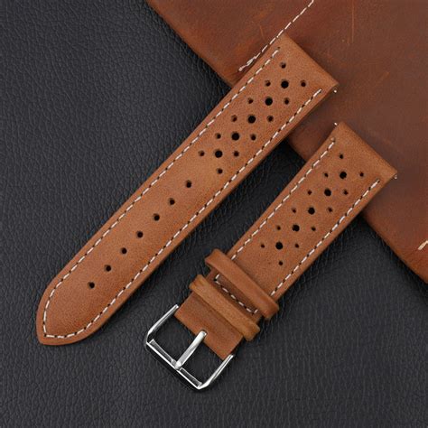 Genuine Leather Watch Strap 18mm 20mm 22mm 24mm Black Green Etsy