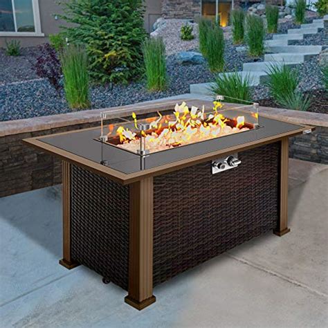 Outdoor Propane Fire Pit Table Csa Approved Safe 50 000btu Auto Ignition Propane Gas Fire