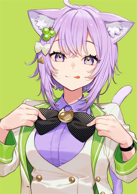 Yuu Higashi No Penguin Hololive Nekomata Okayu Animal Ears Nekomimi