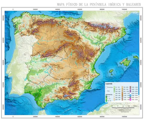 Educación Forestal On Twitter Mapa Topográfico Y Provincial De España