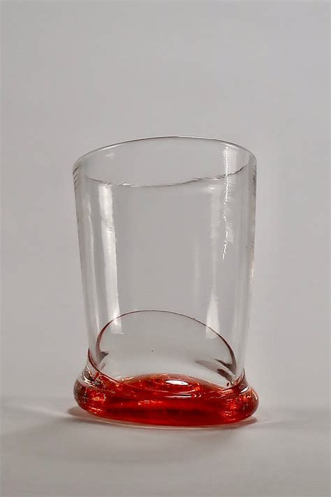 Orange Bubble Small Drinking Glass