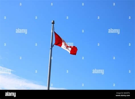 Canadian Flag Flying In Wind Hi Res Stock Photography And Images Alamy