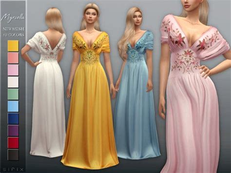 Sifixs Myrcella Dress Sims 4 Dresses Sims 4 Sims 4 Mods Clothes
