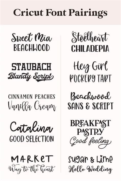 15 Best Cricut Font Pairings For Craft Projects