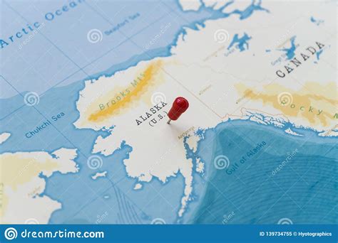 A Pin On Alaska United States In The World Map Stock