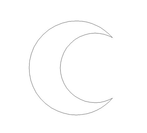 Crescent Moon Unfinished Cutout Wooden Shape Paintable Wooden Mdf