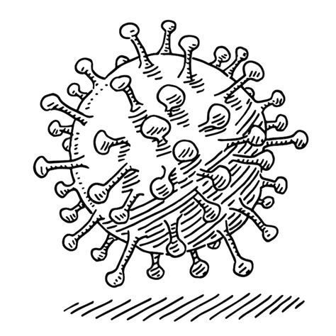 Premium Vector Hand Drawn Vector Drawing Of A Virus Infectious