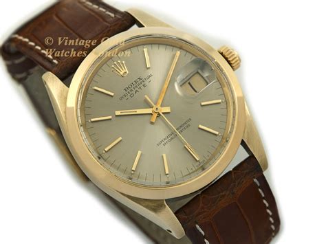 Rolex Oyster Perpetual Date Cal Ct Vintage Gold Watches