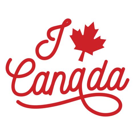 I Canada Maple Leaf Badge Sticker Transparent Png And Svg Vector File