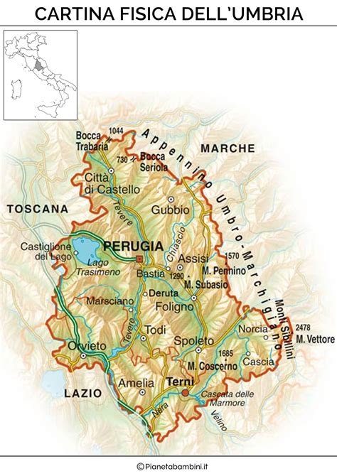 Cartina Geografica Umbria Da Stampare Cartina