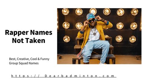 Rapper Names Not Taken That Are Creative Good Funny And Genius