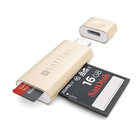 At first glance, an sd card is a small, flat, rectangular object with a notch along one edge and copper leads, called pins, embedded on one side. Satechi Aluminum USB Type-C Micro/SD Card Reader | Gadgetsin