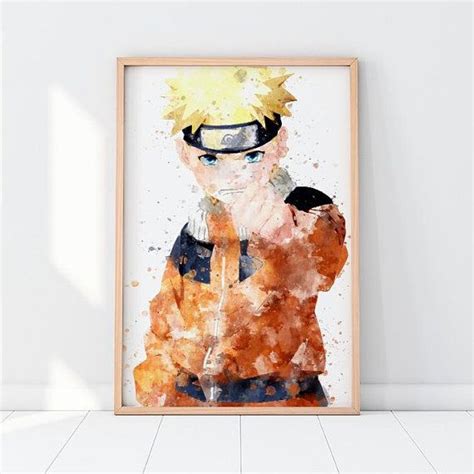 Naruto Printable Naruto Watercolor Naruto Print Naruto Poster Naruto