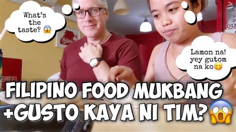 filipino mukbang with hubby first time niya filipina danish couple youtube