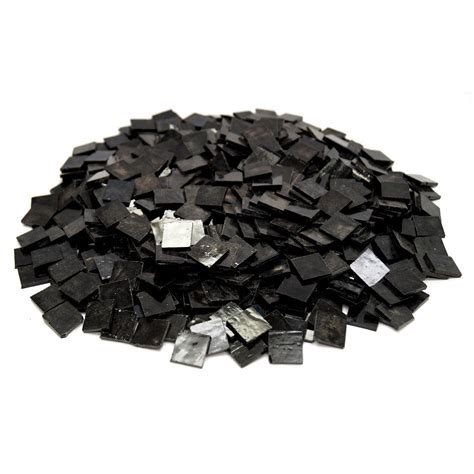 3 4 Black Stained Glass Chips 4lb Delphi Glass