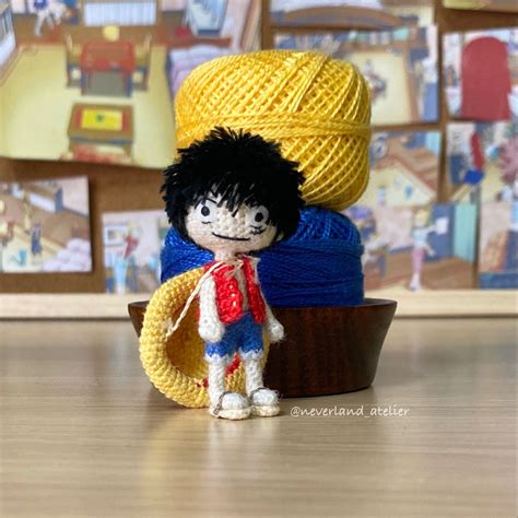 Monkey D Luffy Crochet Crochet Miniature Dolls Crochet Doll