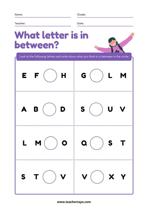 Letter Sequence Foundational Worksheet Free Download Teacher Tayo