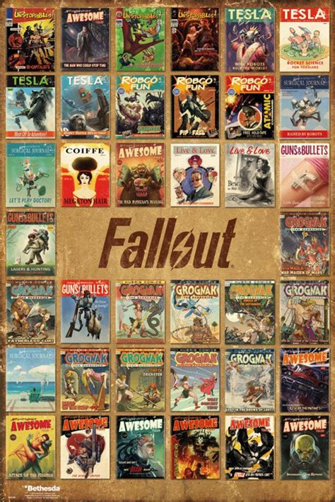 Fallout 4 Magazine Compilation Official Poster Fallout Posters