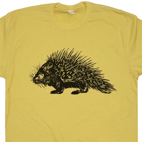 Animal cat printed men t shirt casual white tops tee cute boys summer shirts. Porcupine T Shirt | Funny Animal T Shirts | Vintage Animal ...
