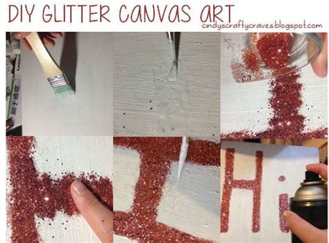 Cindys Crafty Craves Diy Glitter Canvas Art Glitter