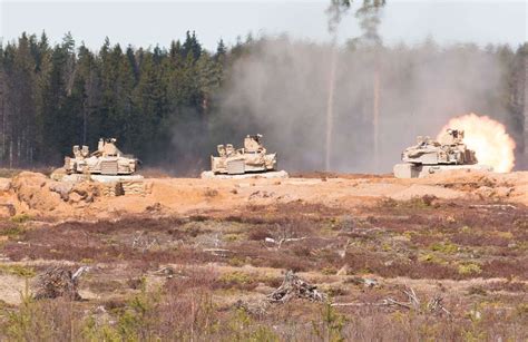 A Group Of Us Army M1a2 Main Battle Tanks Practice Nara And Dvids