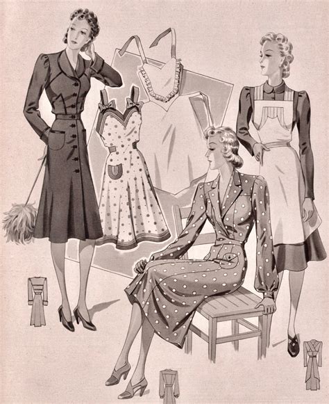Épinglé Par 1930s 1940s Women S Fashion Sur 1930 1940s Aprons And Smocks En 2020