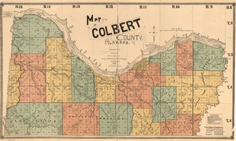 Map 1896 Map Of Colbert County Alabama The Part Of Colbert Etsy