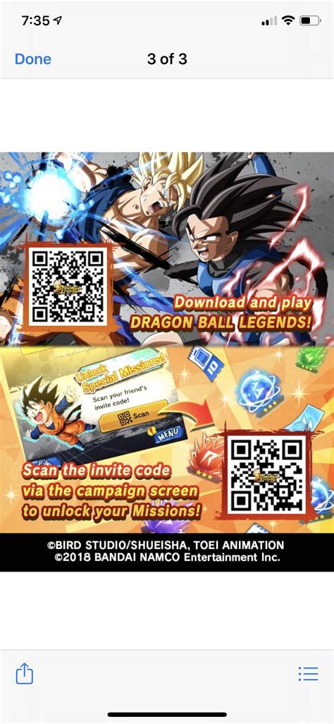 Budokai legend of hercule (30 points): Please people who are new to legends scan this QR code ...