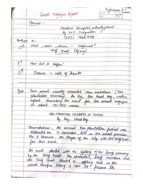 Solution Report Writing School Magazine Report Format With 2 Full