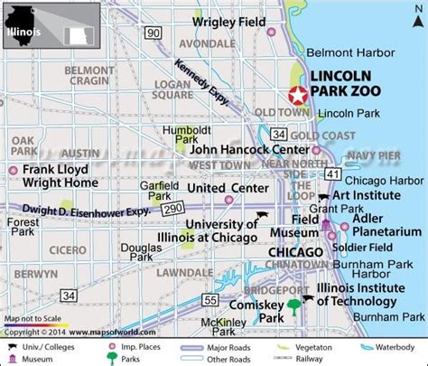Lincoln Park Zoo Chicago Map Canada Map