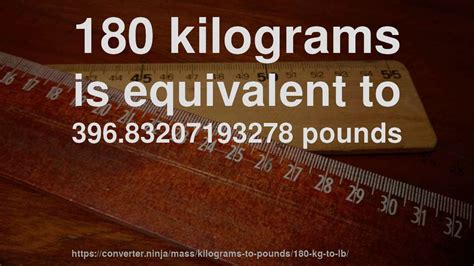 This simple calculator will allow you to easily convert 180 lb to kg. 180 kg to lb - How much is 180 kilograms in pounds? CONVERT
