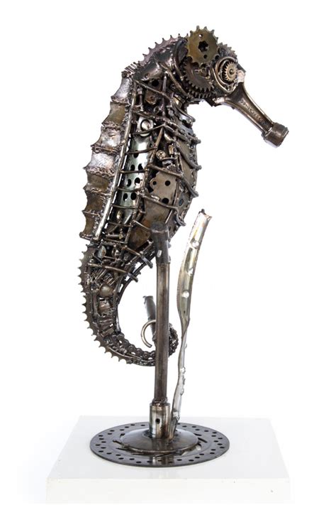 Metal Seahorse Sculpture Sculpture By Mari9art Metal Art Sculpture