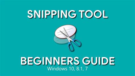 How To Use Snipping Tool Beginners Guide Youtube