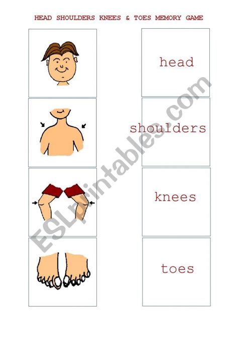 English Worksheets Head Shoulders Knees And Toes SexiezPicz Web Porn