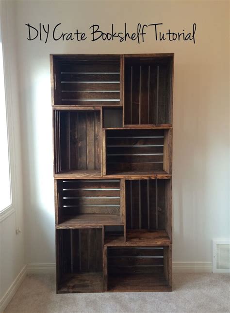 Beautifully Rustic Diy Crate Bookshelf — Homebnc