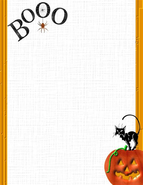15 Best Photos Of Halloween Stationery Paper Free Word Inside Free