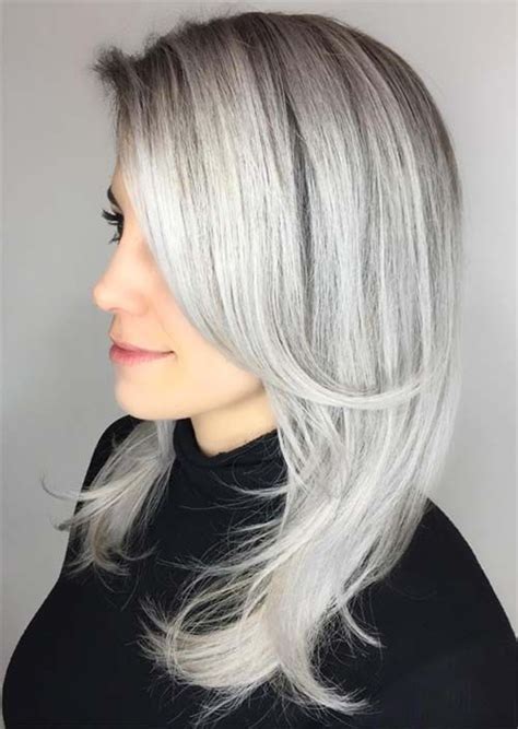 Silver Hair Trend 51 Cool Grey Hair Colors To Try Grey Hair Color