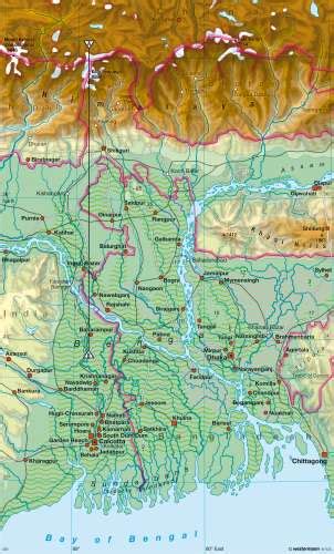 Maps Bangladesh Physical Map Diercke International Atlas