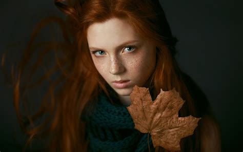 Redhead Women White Tops Long Hair Blue Eyes Wallpaper Coolwallpapersme