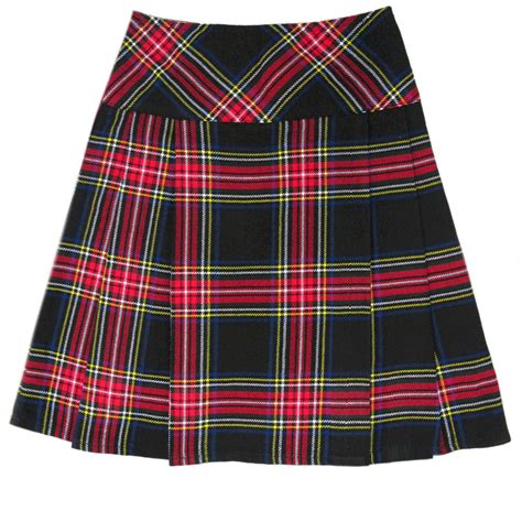 Mens Traditional German Clothing Black Pistol Tartan Skirt Short Kilt