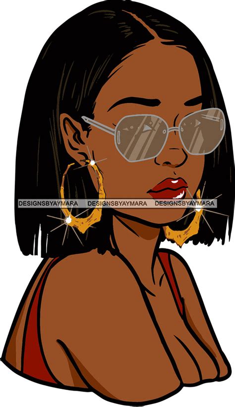afro urban street black girls babe bamboo hoop earrings sexy sunglasse designsbyaymara
