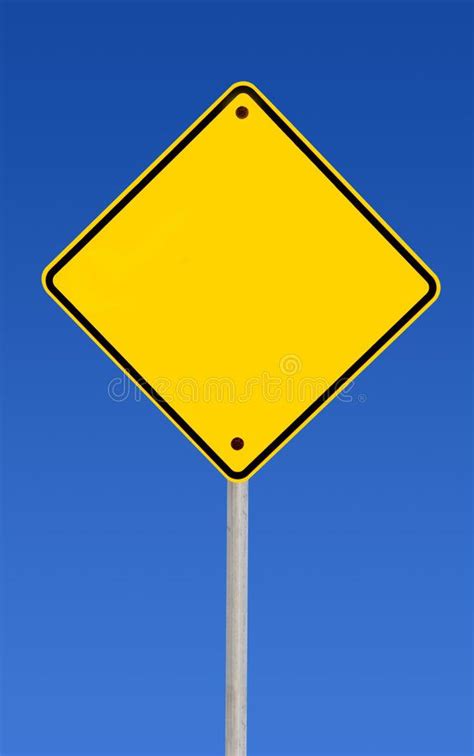 Traffic Sign Aesthetic Road Warning Signs Yellow Road Blank Sign