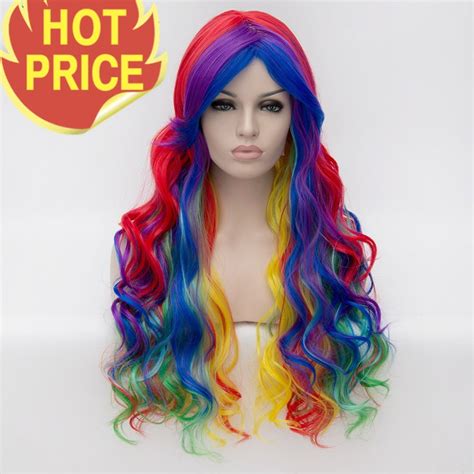 Long Wavy Rainbow Wig Queerks