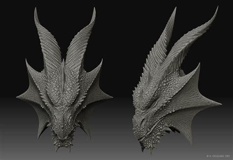 Dragon Head 3d Model By Deligaris Dragon Face Dragon Head Dragon