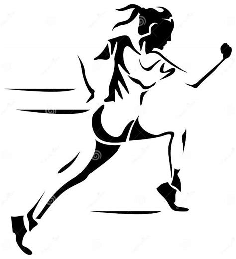 Female Run Stock Vector Illustration Of Black Jogging 55851517